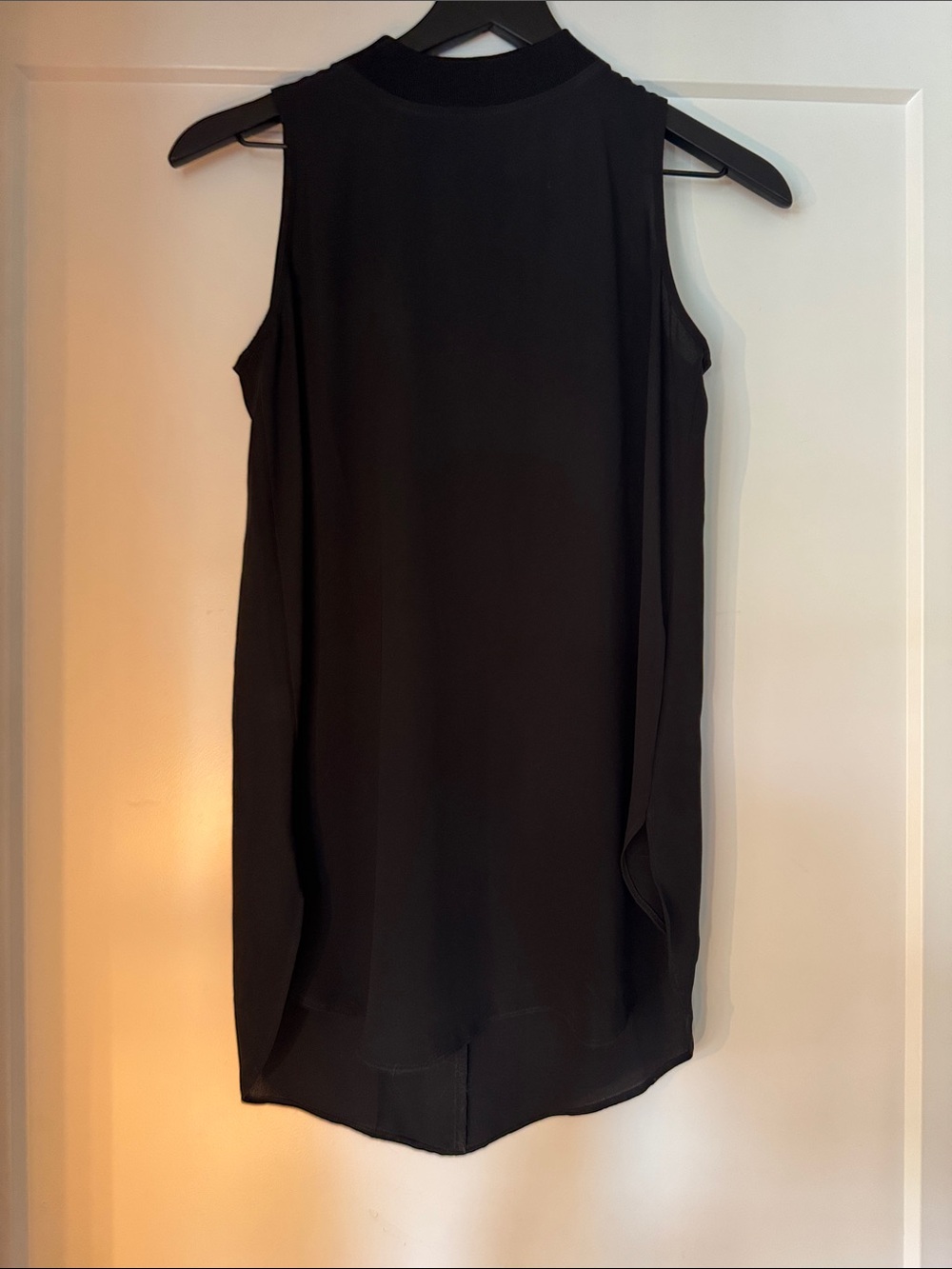 LOFT Black Sleeveless Mock Neck Tunic Top